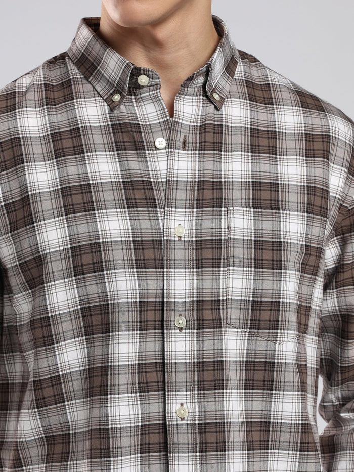 Lutana - Oxford Checks Shirt - Brown