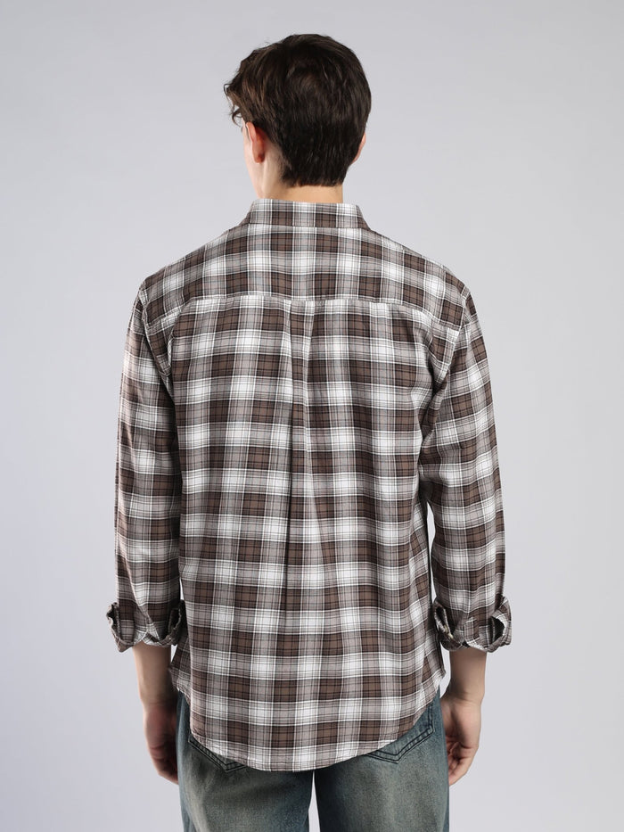 Lutana - Oxford Checks Shirt - Brown