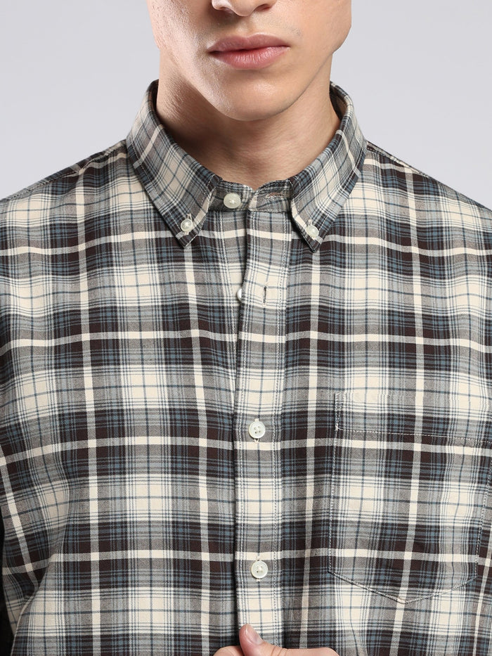 Lutana - Oxford Checks Shirt - Dark Brown