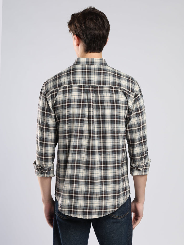 Lutana - Oxford Checks Shirt - Dark Brown