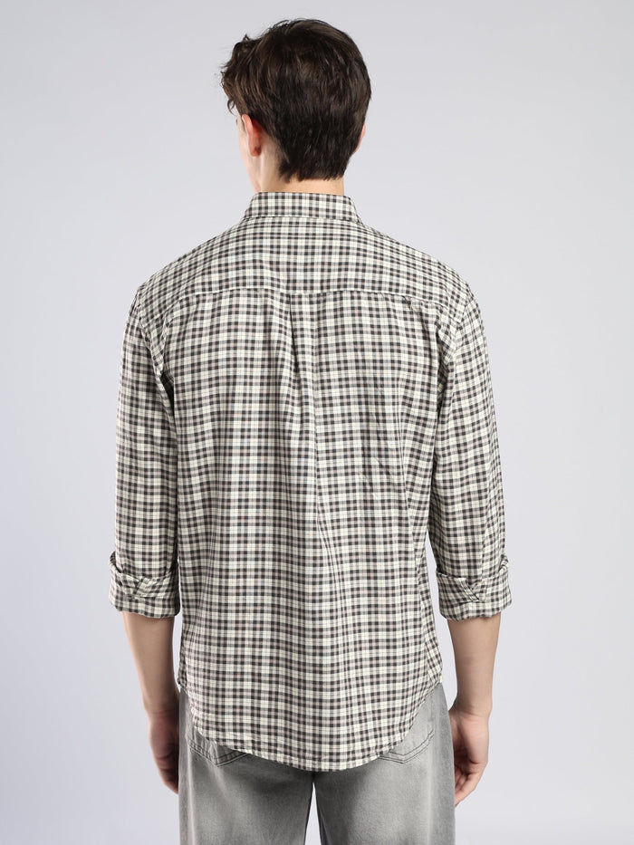 Lutana - Oxford Checks Shirt - Dark Charcoal