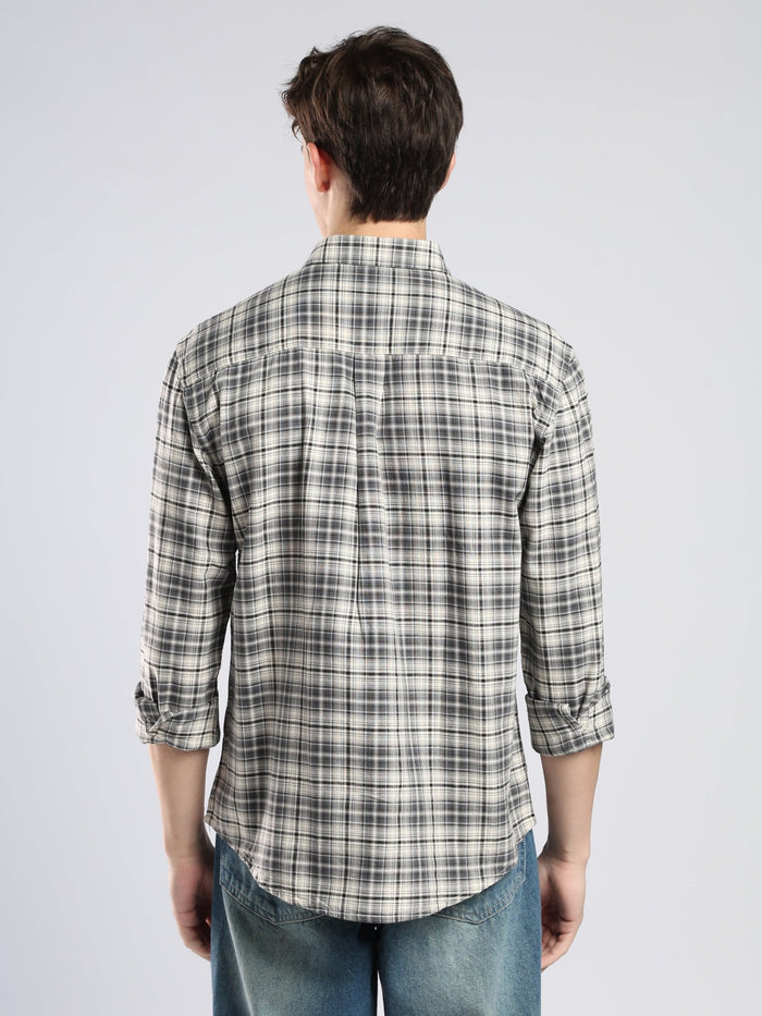 Lutana - Oxford Checks Shirt - Dark Grey