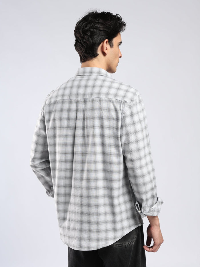 Lutana - Oxford Checks Shirt - Light Grey