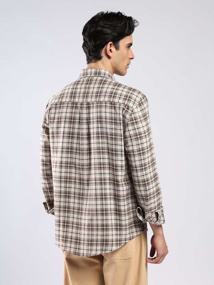 Lutana - Oxford Checks Shirt - Muted Brown