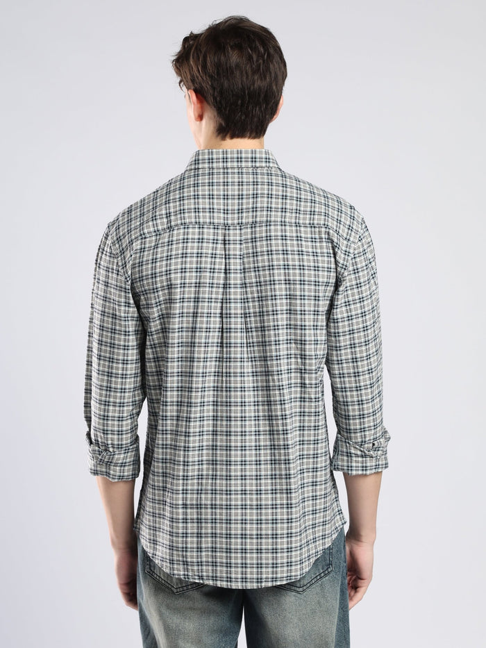 Lutana - Oxford Checks Shirt - Navy Blue