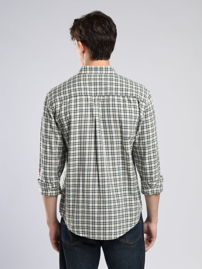 Lutana - Oxford Checks Shirt - Olive Grey
