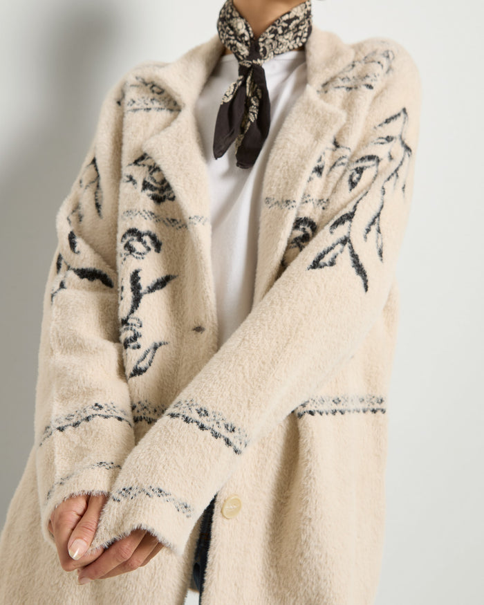 Cream $|& SEAS Luxe Coatigan - SOF Full Front