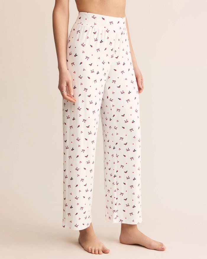 White $|& Z Supply Lounge Luxe Holly Pant - Hanger Front