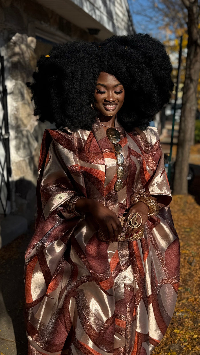 Luxe Premium Brocade Rich Auntie Bubu Gown.