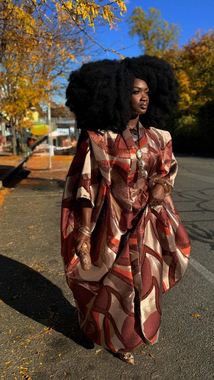 Luxe Premium Brocade Rich Auntie Bubu Gown.