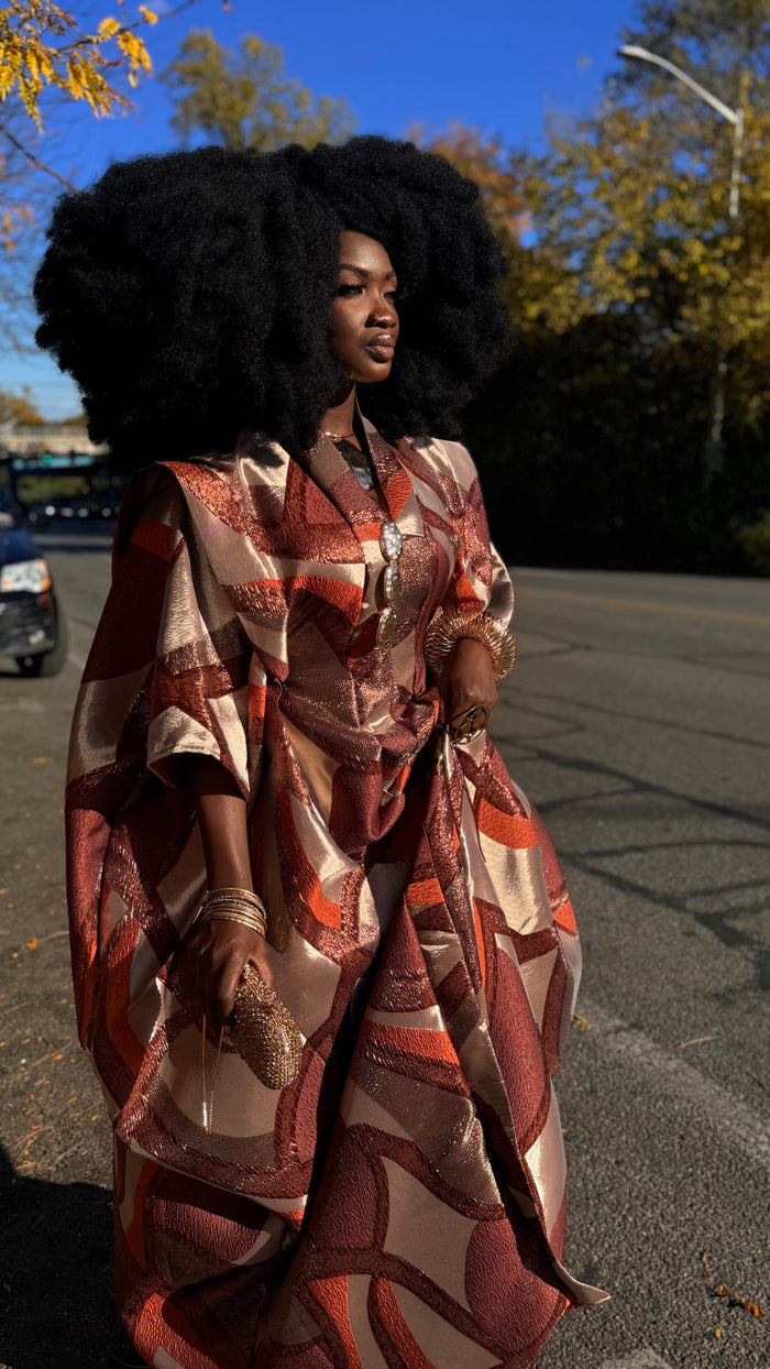 Luxe Premium Brocade Rich Auntie Bubu Gown.