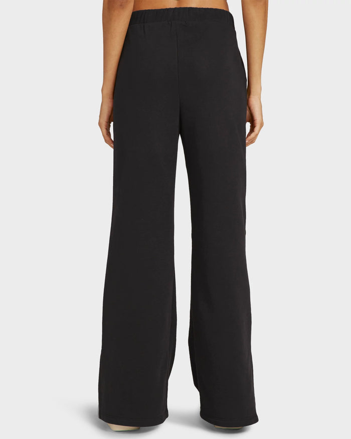 Black $|& Beyond Yoga LuxeFleece Wide Leg Pant - Hanger Side