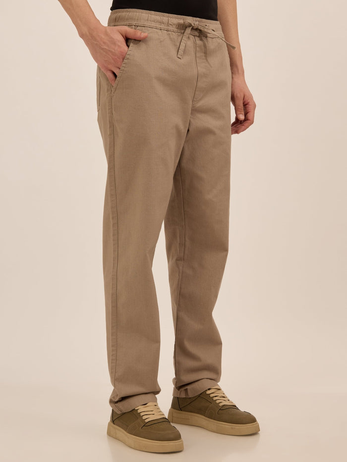 Luxeloom - Relaxed Fit Cotton Trouser - Beige