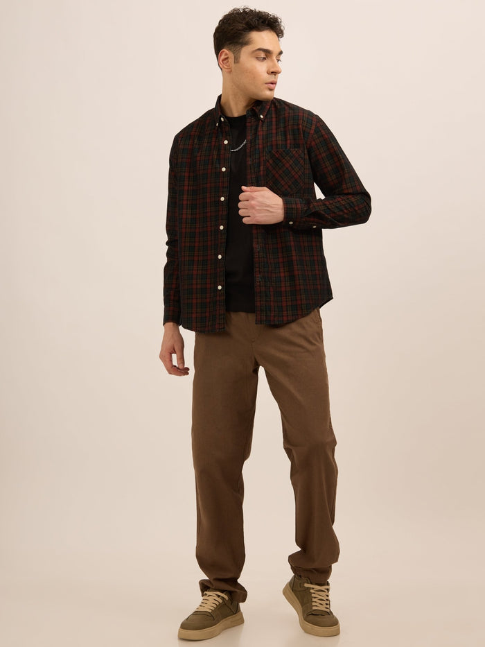 Luxeloom - Relaxed Fit  Cotton Trouser - Brown