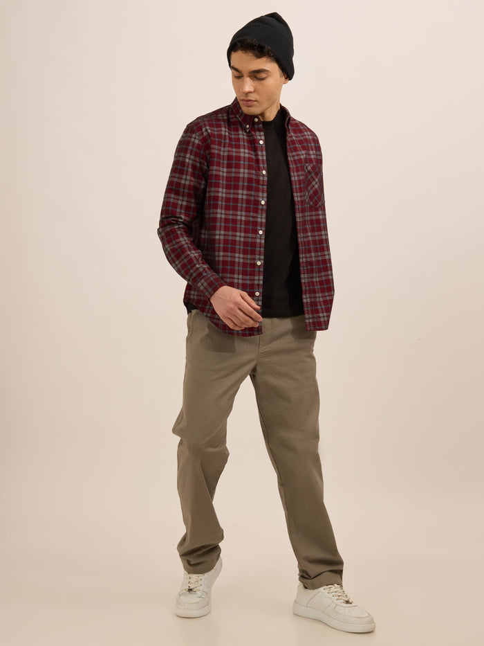 Luxeloom - Relaxed Fit Cotton Trouser - Smoke Green