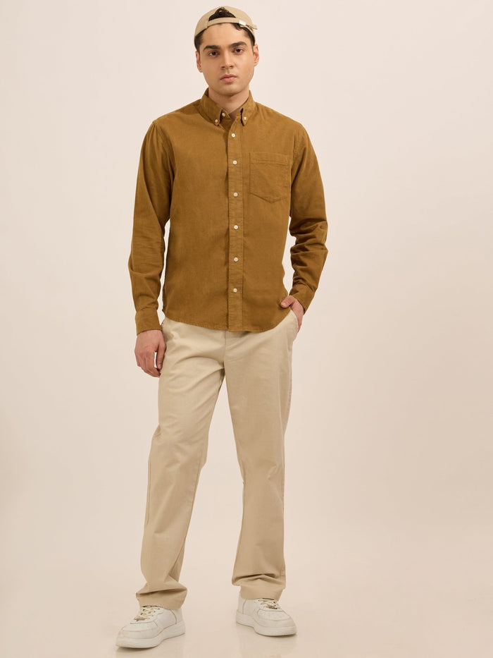 Men's Relaxed Fit Cotton Trouser -  off white