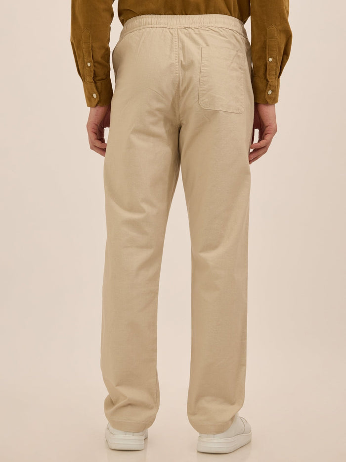 Men's Relaxed Fit Cotton Trouser -  off white
