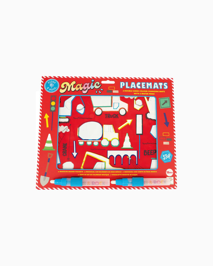 Floss & Rock Toy Magic Water Place Mat Construction