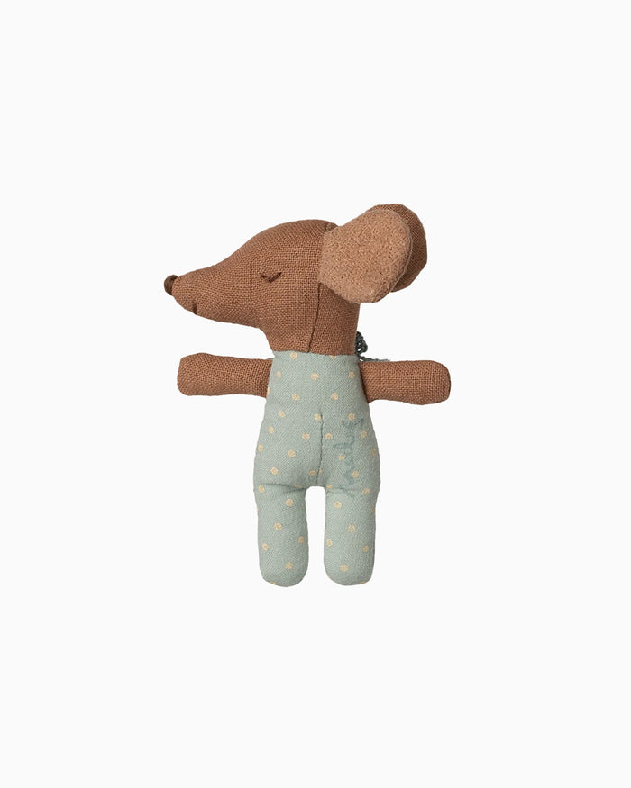 Maileg Toy Maileg Sleepy Baby Mouse Matchbox: Blue