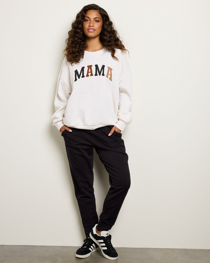 Light Oatmeal $|& Z Supply Mama Sweatshirt - UGC On Fig
