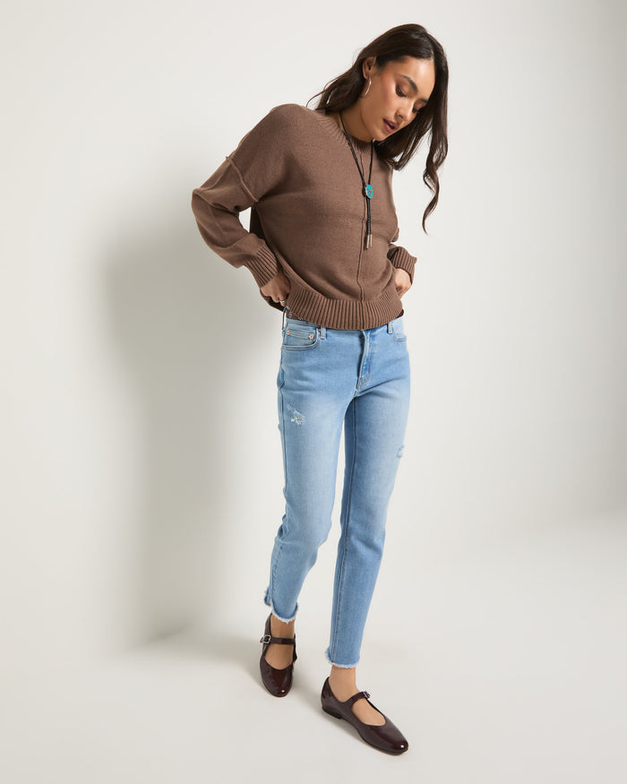Lakeside $|& SEAS Mariposa Frayed Step Hem Skinny Jean - UGC On Fig