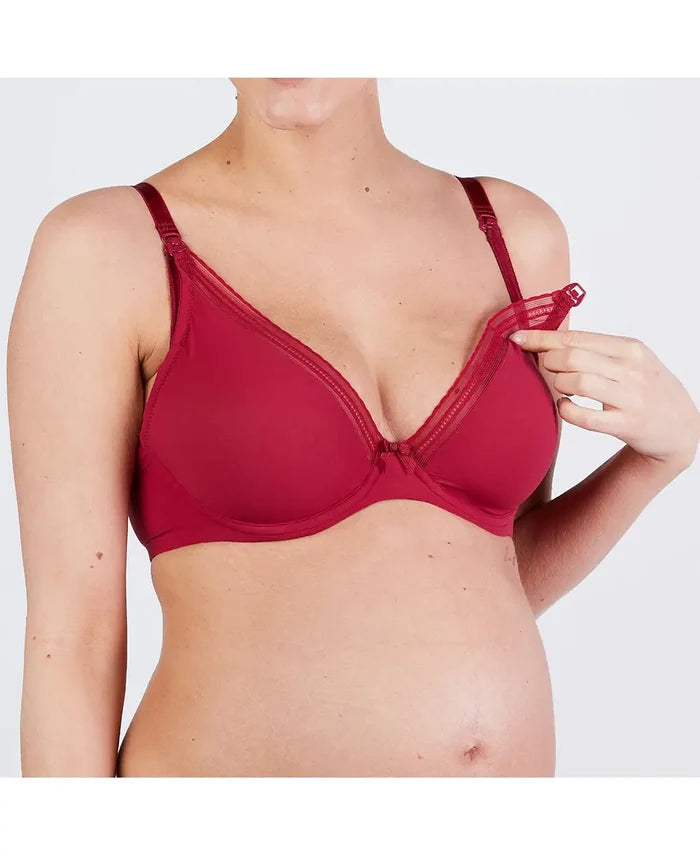 Maternity and nursing bra Milk burgundy