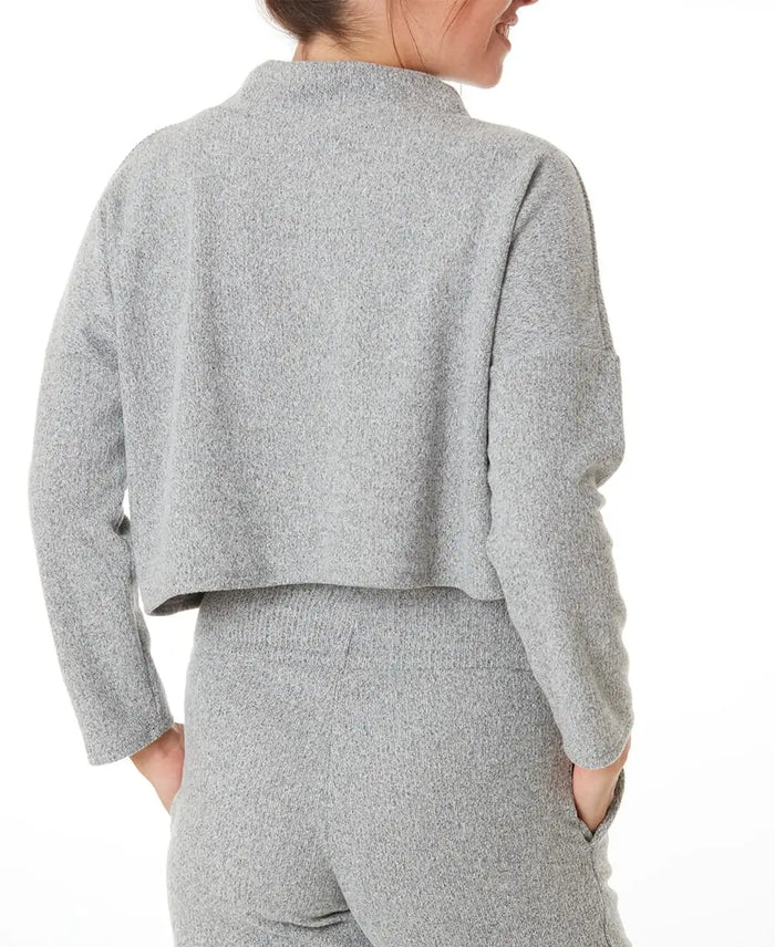 Maternity and nursing crop top Sweet Home grey