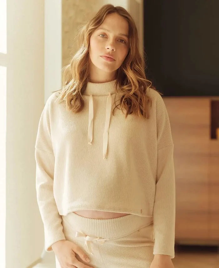 Maternity and nursing crop top Sweet Home oats