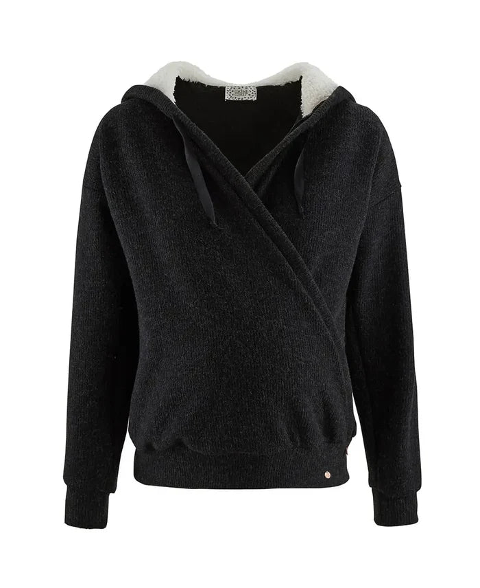 Maternity and nursing hoodie Sweet Home black