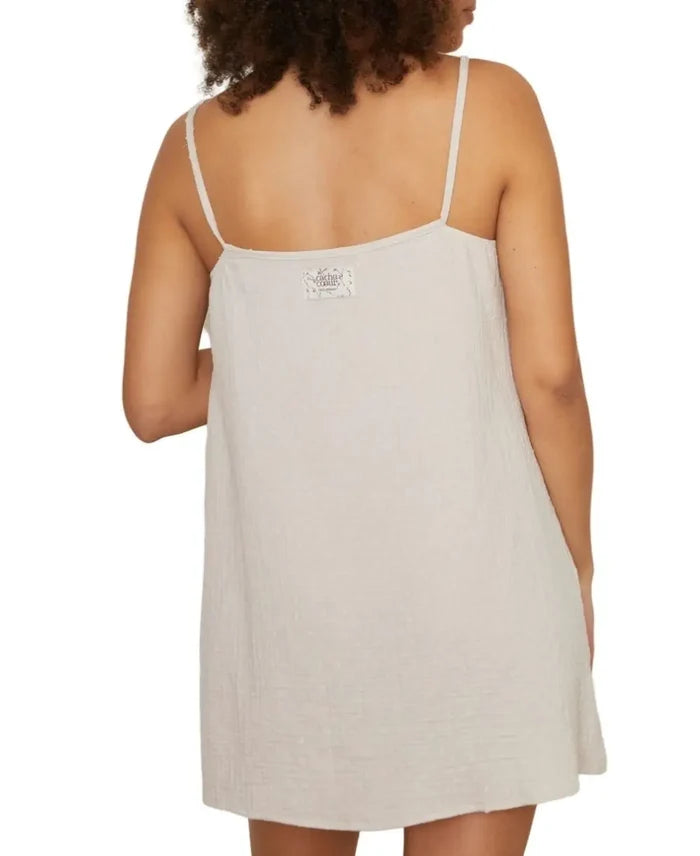 Maternity and nursing nightdress Trousseau beige
