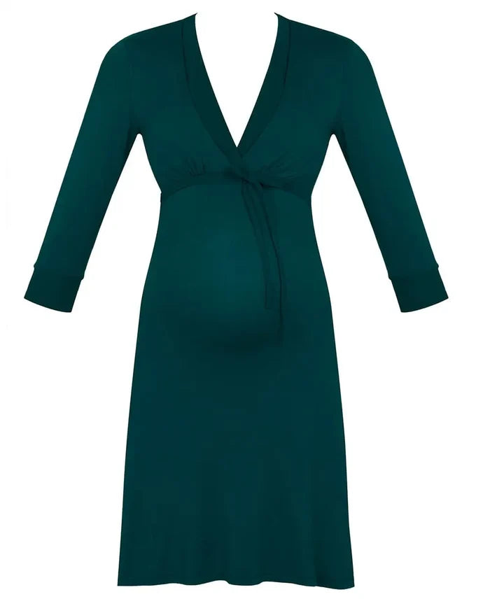 Maternity and nursing nightgown Milk green - Nightdress