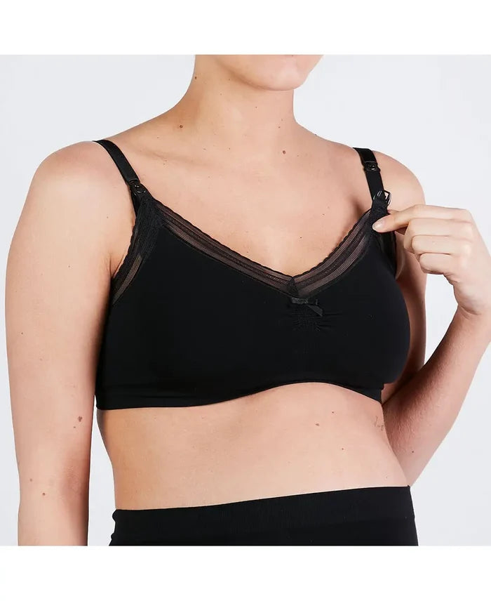 Maternity and nursing seamless bra Milk black