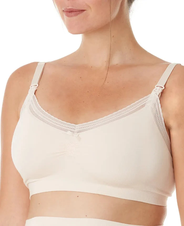 Maternity and nursing seamless bra Milk blush