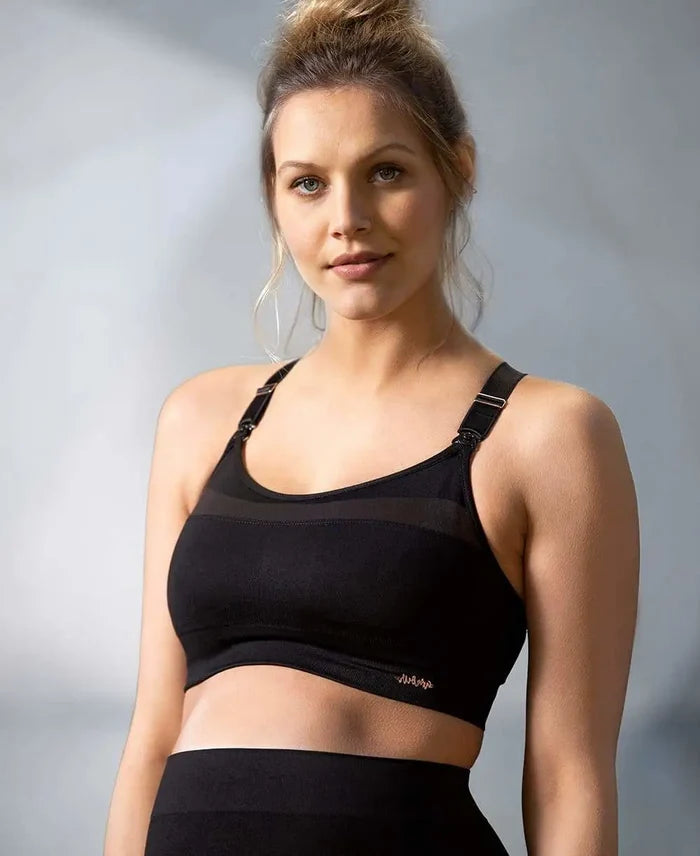Maternity and nursing sport bra Woma black