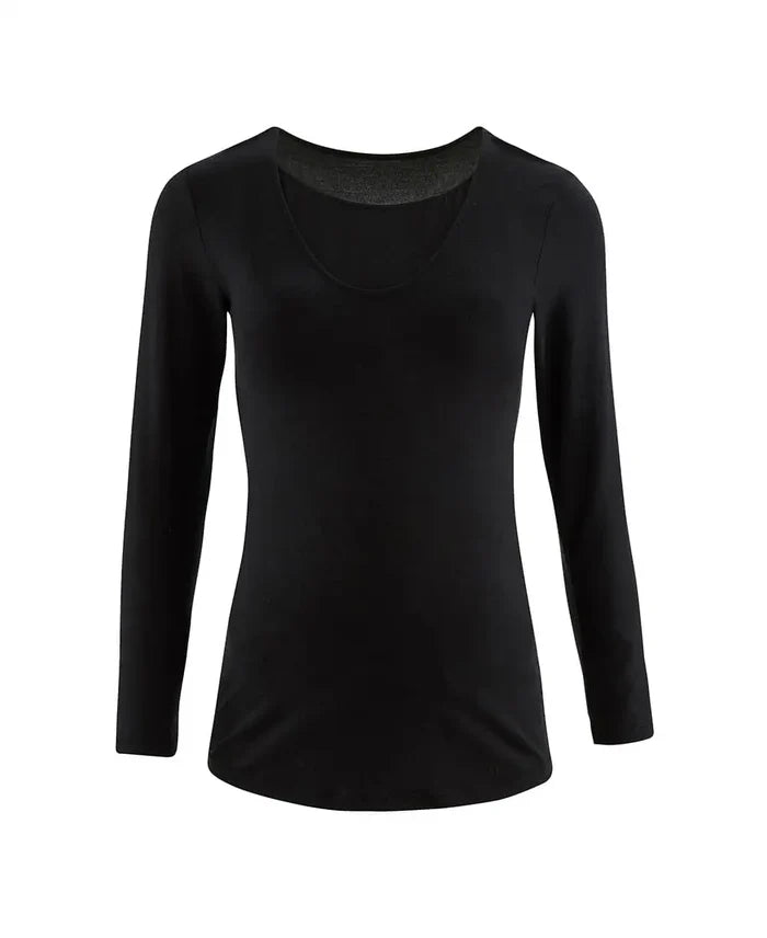 Maternity and nursing T-shirt Life black - tops