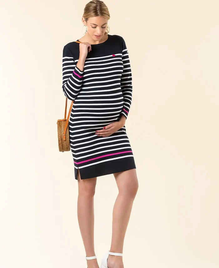 Maternity dress Quimper - Armor Lux x Cache Cœur navy