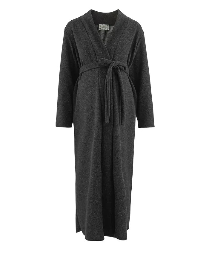 Maternity long cardigan Sweet Home black - Nightdress