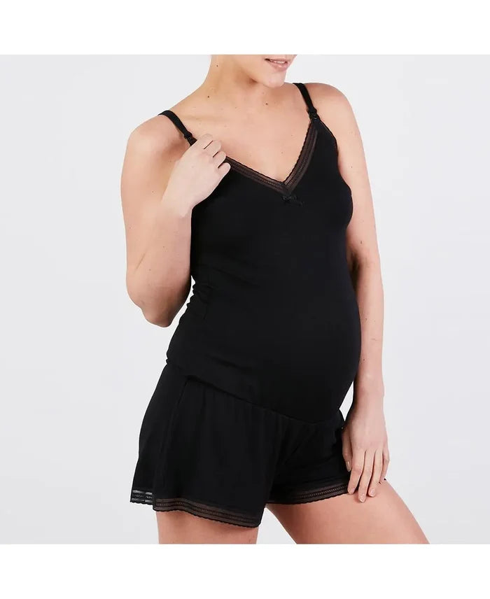 Maternity playsuit MILK black - pajama