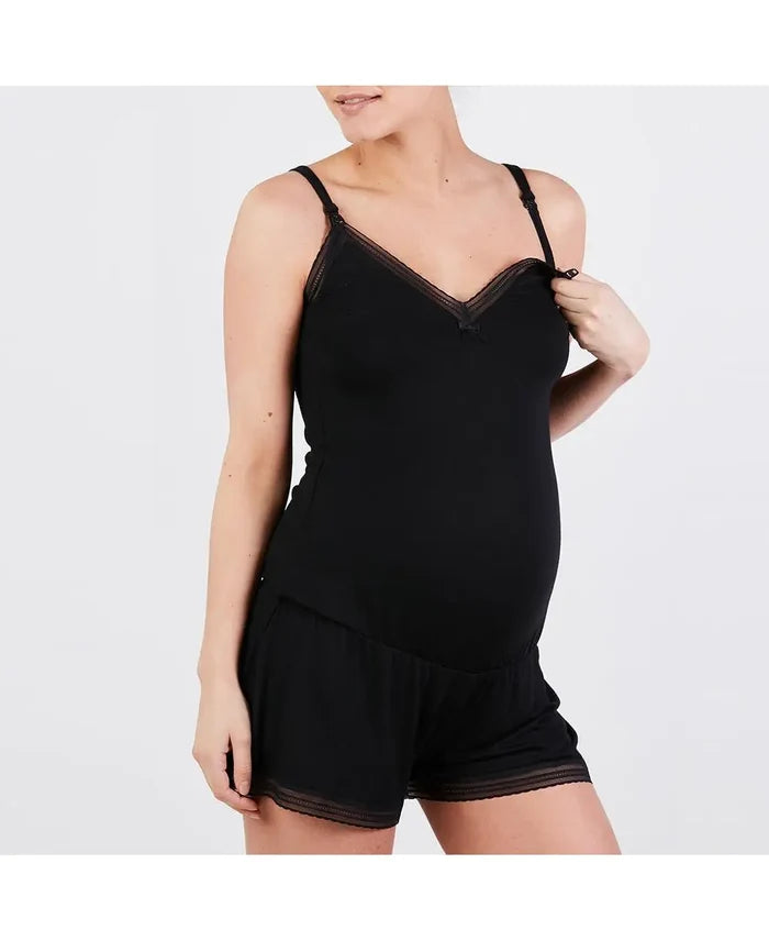 Maternity playsuit MILK black - pajama