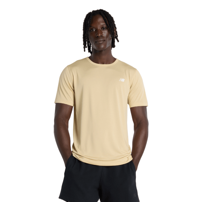 New Balance Men's 2 Piece Co Ord Set Beige/Brown T-Shirt & Shorts