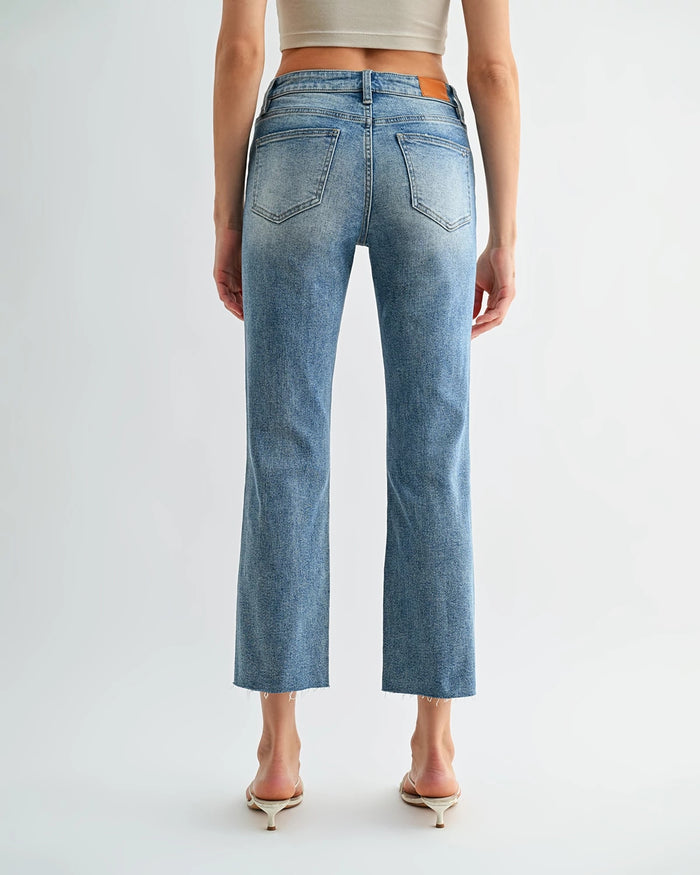 Astral $|& Mica Denim Mid Rise Ankle Straight - Hanger Side
