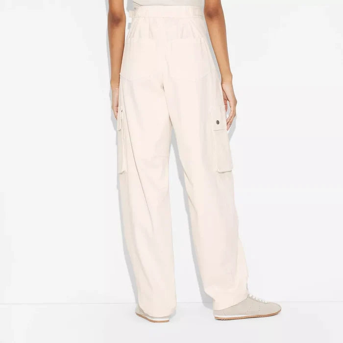 Mid-Rise Barrel Cargo Pants