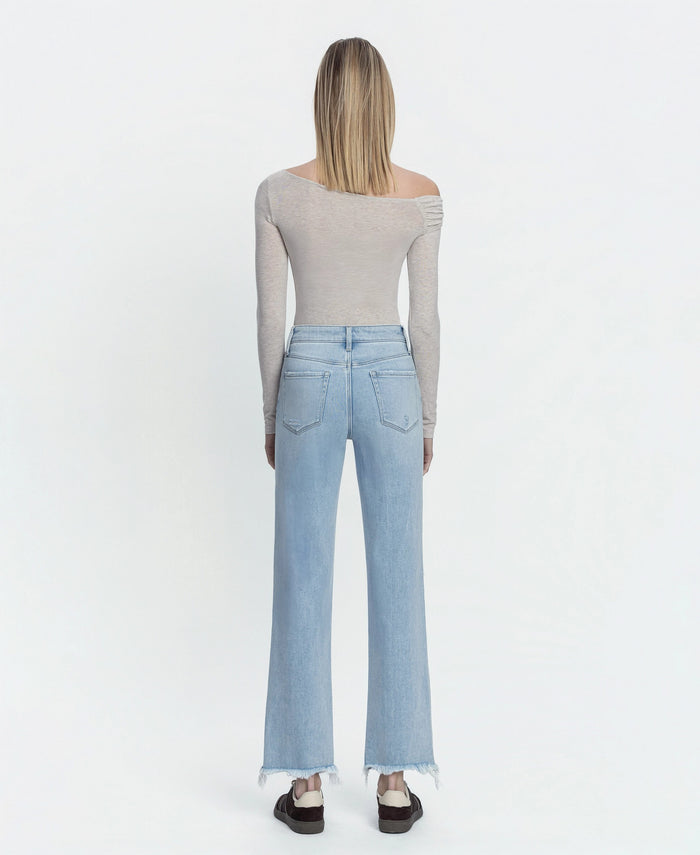 Electrostatic $|& Vervet Mid Rise Distressed Straight - Hanger Side