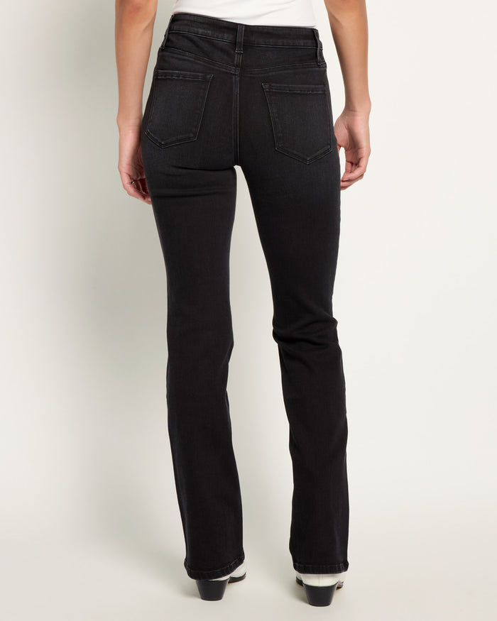 Black $|& Flying Monkey Jeans Mid Rise Slim Bootcut Jeans - SOF Back
