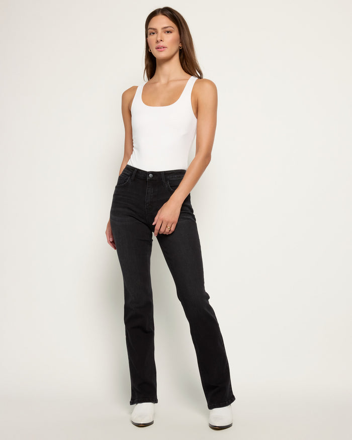 Black $|& Flying Monkey Jeans Mid Rise Slim Bootcut Jeans - UGC On Fig