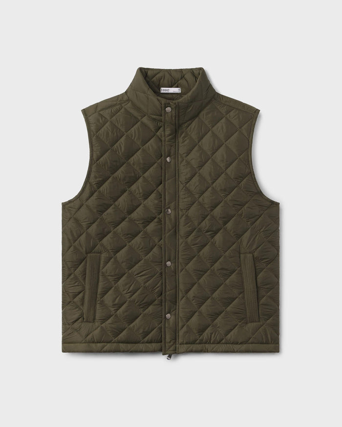 Dark Olive $|& Tasc Millbrook Quilted Vest - Hanger Back
