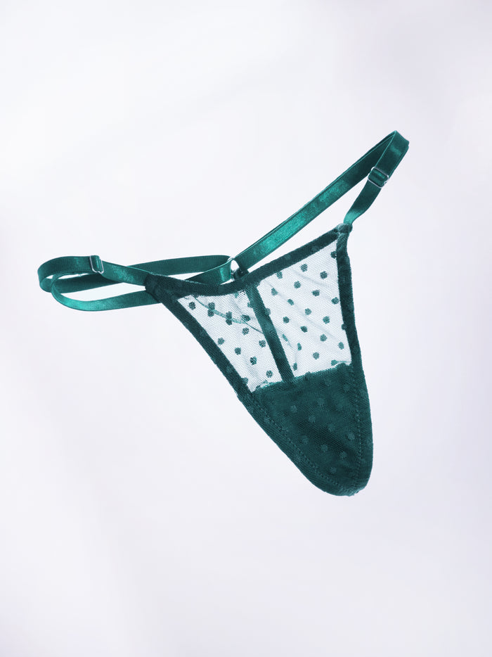 Mimi Emerald dots ultra thongs
