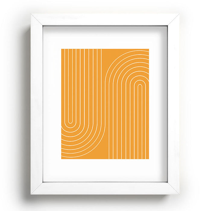 Minimal Line Curvature Gold Recessed Framing Rectangle