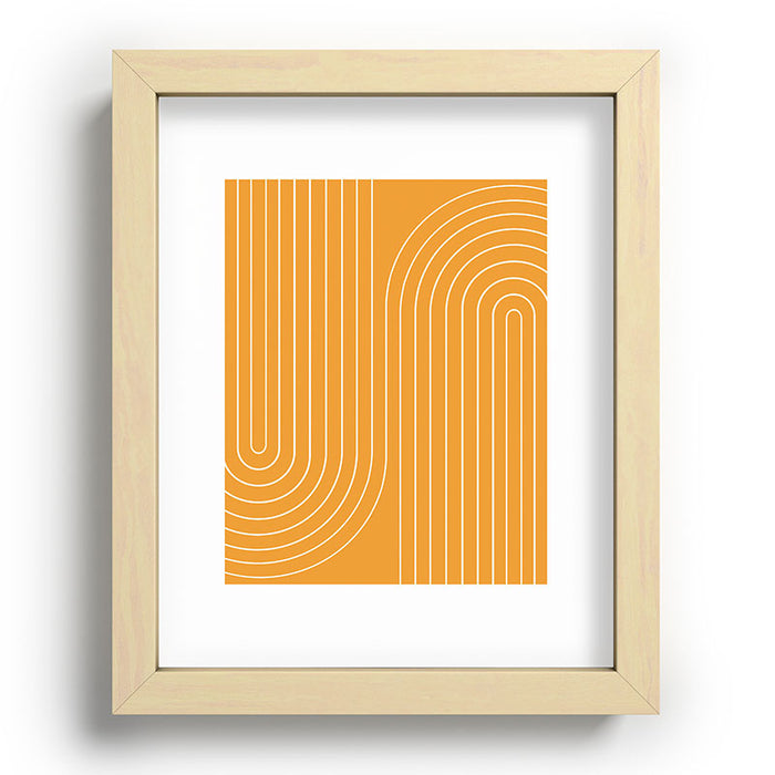 Minimal Line Curvature Gold Recessed Framing Rectangle