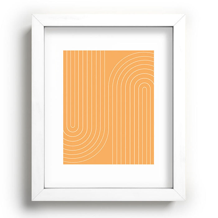 Minimal Line Curvature Orange Recessed Framing Rectangle